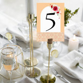 Numéro De Table Elegant Floral Wedding Table Number Card