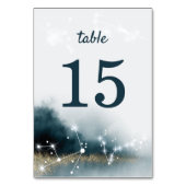 Numéro De Table Élégant Galaxy Gold Stars Mariage (Par défaut)