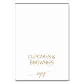 Numéro De Table Élégant Gold Calligraphy Buffet Étiquettes aliment (Par défaut)