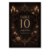 Numéro De Table Elegant Gothic Halloween Wedding Table number (Dos)