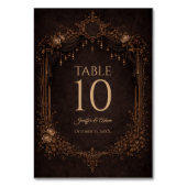 Numéro De Table Elegant Gothic Halloween Wedding Table number (Dos)