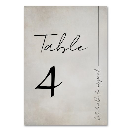 Numéro De Table Élégant gothique désorganisé (Par défaut)