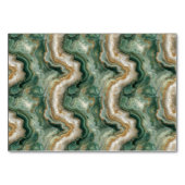 Numéro De Table Elegant Green Marbled Waves (Dos)