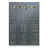 Numéro De Table Elegant Grey Background Wedding Seating Chart (Par défaut)