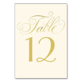 Numéro De Table Élégant ivoire et or Calligraphie Mariage de scrip (Par défaut)
