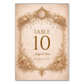 Numéro De Table Elegant Ivory Gothic Wedding Table number (Dos)
