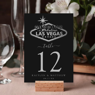 Numéro De Table Elégant Las Vegas Destination Mariage