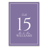 Numéro De Table Élégant Lavender Lavender Classic Script Mariage (Par défaut)