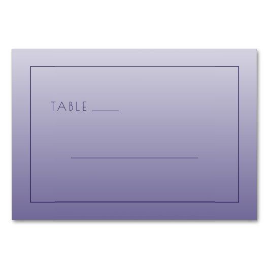 Numéro De Table Elegant Lavender Minimalist (Devant)