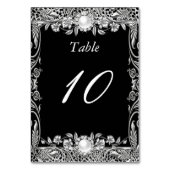 Numéro de table Elegant Leopard Black Silver Pearl (Dos)