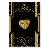 Numéro De Table Élégant Mariage Art Déco Gatsby (Dos)