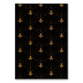 Numéro De Table Elégant Mariage Art déco noir et or (Dos)