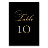 Numéro De Table Élégant Mariage Black Gold (Par défaut)