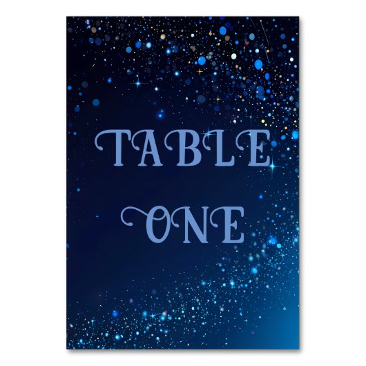 Numéro De Table Élégant Mariage bleu foncé (Par défaut)