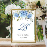 Numéro De Table Élégant Mariage bleu Hydrangea Eucalyptus<br><div class="desc">Pour plus de personnalisation,  cliquez sur le lien "customiser plus" et utilisez notre outil de conception pour modifier ce modèle. Si vous avez besoin d'aide ou d'articles correspondants,  n'hésitez pas à me contacter.</div>