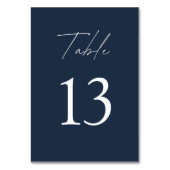 Numéro De Table Elégant Mariage bleu marine (Par défaut)