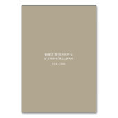 Numéro De Table Élégant Mariage botanique d'or moderne (Dos)