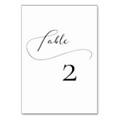 Numéro De Table Élégant mariage calligraphie romantique (Dos)