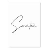 Numéro De Table Élégant Mariage calligraphique Tableau 17 Numéro d (Par défaut)