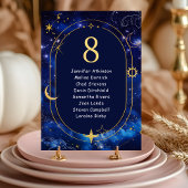 Numéro De Table Élégant mariage céleste bleu