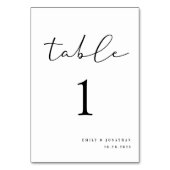 Numéro De Table Élégant Mariage classique noir et blanc (Par défaut)