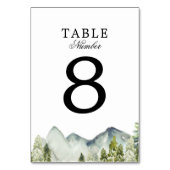 Numéro De Table Élégant Mariage d'aquarelle classique de la forêt  (Par défaut)