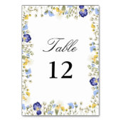 Numéro De Table Élégant Mariage d'aquarelle fleurie d'automne (Par défaut)