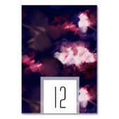 Numéro De Table Élégant Mariage de brosse moderne de Bourgogne (Par défaut)