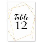 Numéro De Table Elégant Mariage de cadre géométrique or simple (Par défaut)