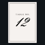 Numéro De Table Élégant Mariage de calligraphie de cadre noir<br><div class="desc">Élégant Mariage de calligraphie de cadre noir formel Numéro de table</div>