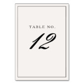 Numéro De Table Élégant Mariage de calligraphie de cadre noir (Dos)