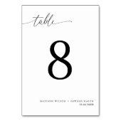 Numéro De Table Élégant Mariage de calligraphie noire moderne 8 (Par défaut)