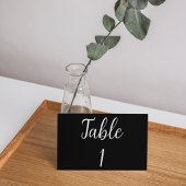 Numéro De Table Élégant mariage de calligraphie noire numéro de ta