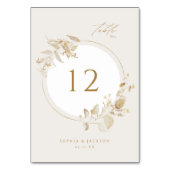 Numéro De Table Élégant Mariage de couronnes florales botaniques e (Par défaut)
