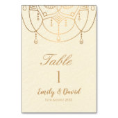 Numéro De Table Élégant Mariage de design traditionnel indien (Par défaut)