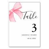 Numéro De Table Élégant Mariage de douche de la poule rose (Par défaut)