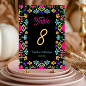 Numéro De Table Élégant mariage de fiesta