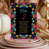 Numéro De Table Élégant mariage de fiesta