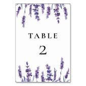 Numéro De Table Élégant mariage de lavande fleurie (Dos)