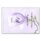 Numéro De Table Élégant Mariage de Magnolia Violet (Dos)