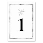 Numéro De Table Elégant Mariage de marbre d'aquarelle (Dos)