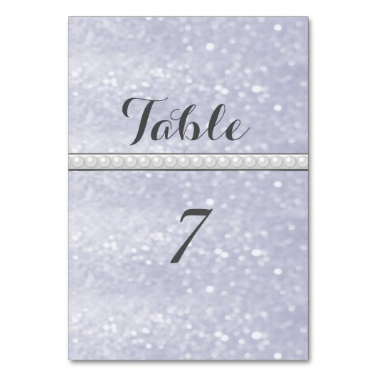 Numéro De Table Elégant mariage de perles romantiques tendance (Par défaut)