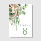 Numéro De Table Élégant Mariage de pivoines florales