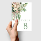 Numéro De Table Élégant Mariage de pivoines florales