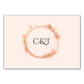 Numéro De Table Élégant Mariage de pointes d'éclaboussure de scrip (Dos)