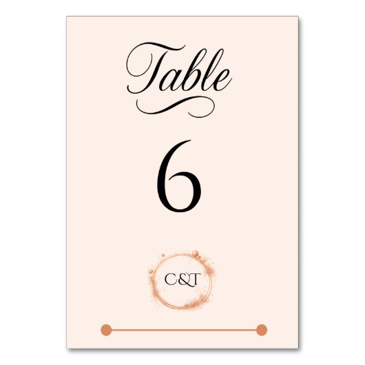 Numéro De Table Élégant Mariage de pointes d'éclaboussure de scrip (Par défaut)