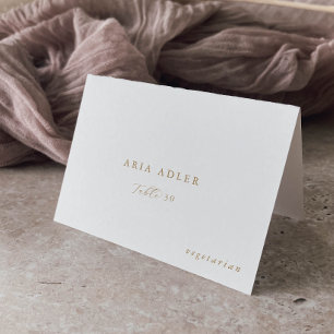 Numéro De Table Élégant Mariage de script Gold Option de menu Plac