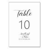 Numéro De Table Élégant Mariage de script moderne (Par défaut)