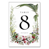 Numéro De Table Élégant Mariage de verdure botanique moderne (Par défaut)