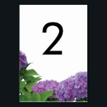Numéro De Table Élégant Mariage d'Hydrangée violette<br><div class="desc">Cet élégant design floral présente des hydrangées violettes. Les magnifiques hydrangées violettes sont agrémentées de leur verdure. Il s'agit de l'élégant design floral mariage idéal pour n'importe quel thème mariage. Elégant mariage de fleurs d'hydrangée design de numéro de table avec des éléments modernes. Des invitations de mariage et d'autres articles...</div>